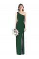 Vert foncé Trompette Mousseline Longue Robes demoiselle d'honneur Outlet