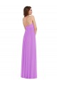 Violet Trapèze Mousseline Longue Robes demoiselle d'honneur Outlet