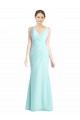 Waterfall Sirène Col V Mousseline Dentelle Longue Robes demoiselle d'honneur Outlet